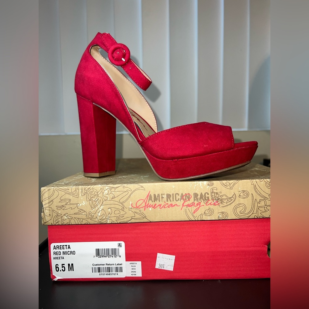 American Rag Platform Heels Red - Size 6.5